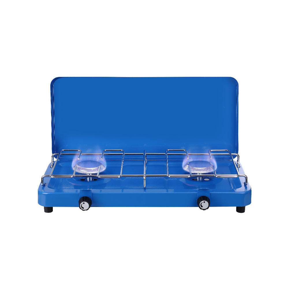Camplux Outdoor Propane Camping Stove w/ 2 Burner - 14,000 BTU