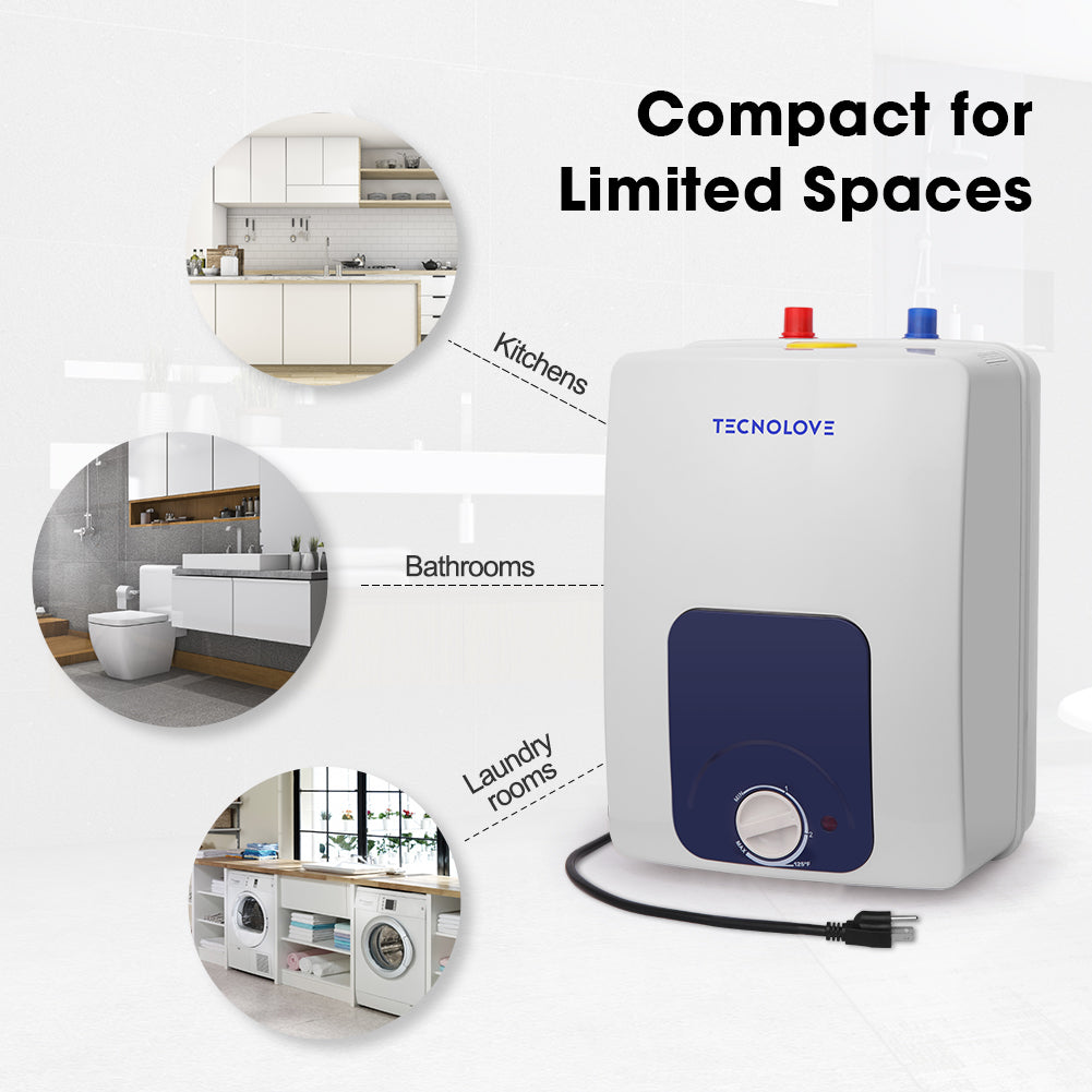 Tecnolove Electric Hot Water Heater - 2.5 Gallon