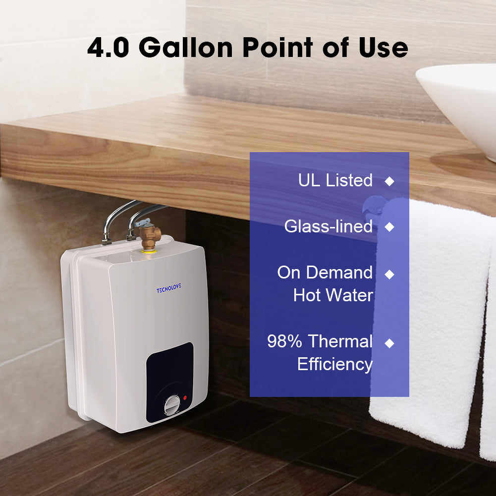 Tecnolove Electric Hot Water Heater - 4.0 Gallon