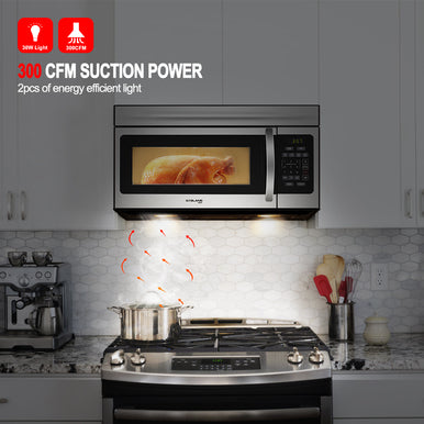 Gasland Chef 30'' Over-the-Range Microwave Oven - Silvery