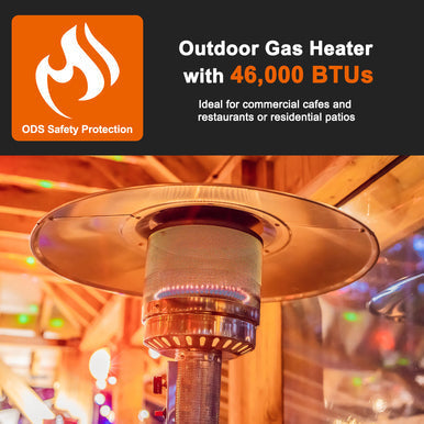Gasland Outdoor 87'' Patio Heater - Warm Area Up to 132 sq. ft - Bronze