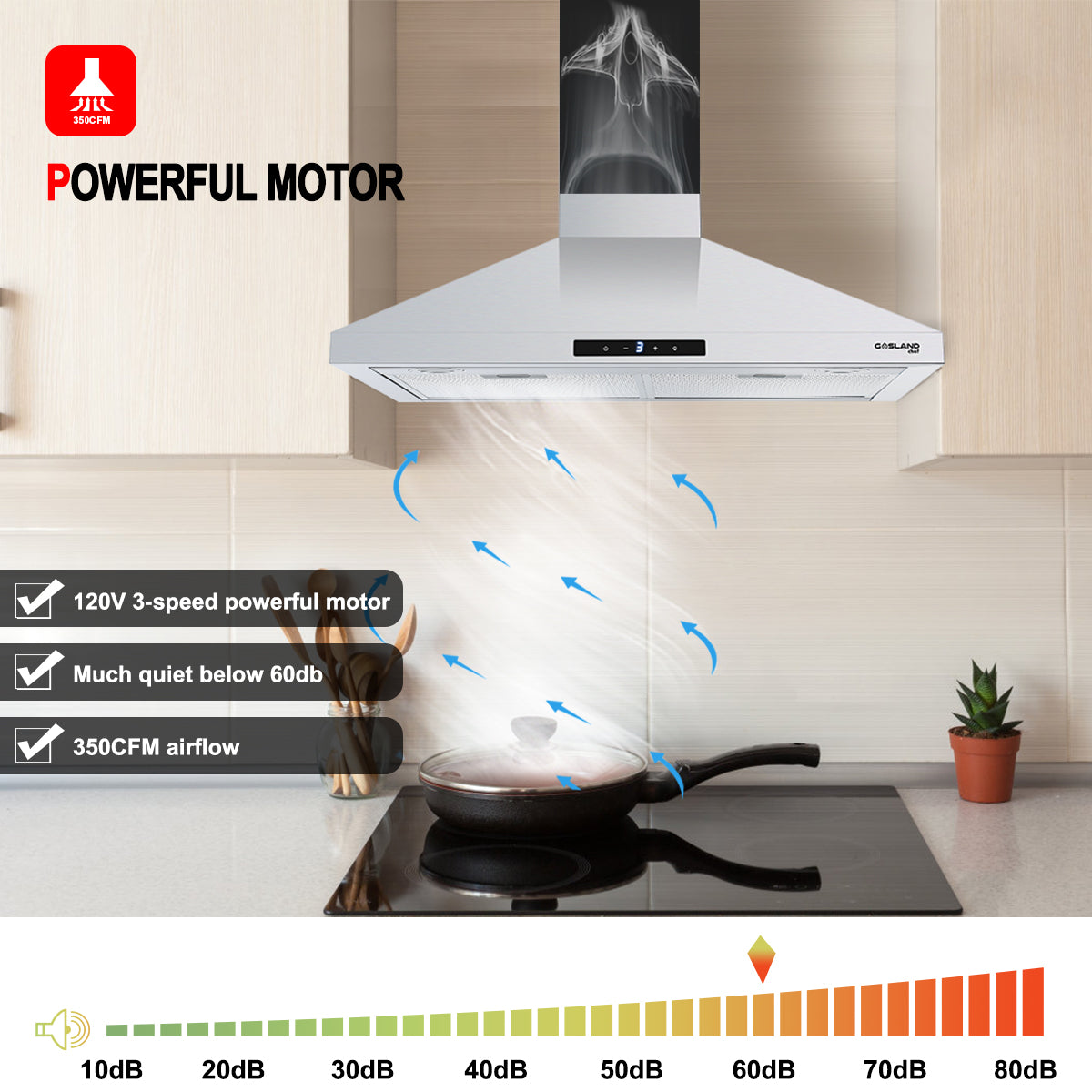 Gasland Chef 30'' Wall Mount Kitchen Hood - Ducted/Ductless