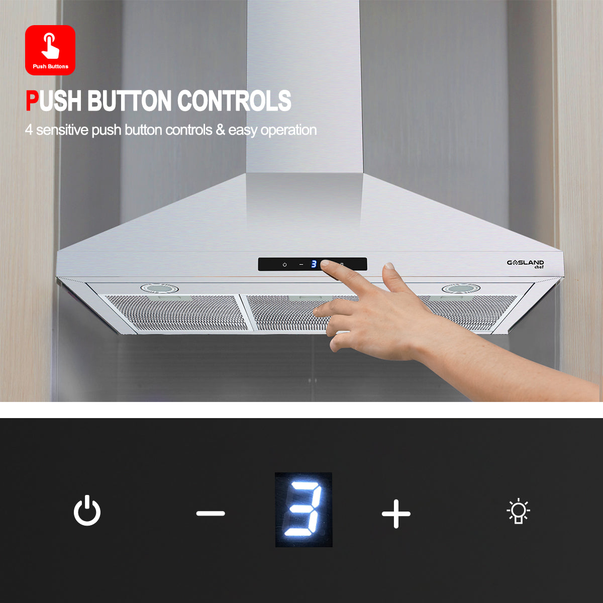 Gasland Chef 36'' Wall Mount Kitchen Hood - Ducted/Ductless