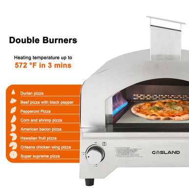 Gasland Outdoor Pizza Oven - Maximum Temperature 872°F