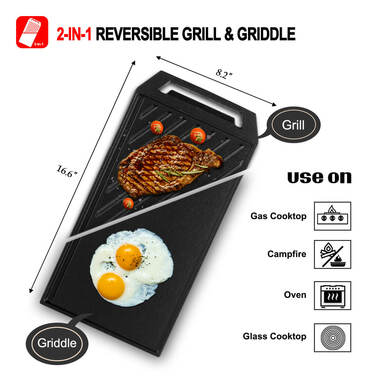 Gasland Chef 30'' Gas Cooktop w/ Reversible Cast Iron Grill/Griddle