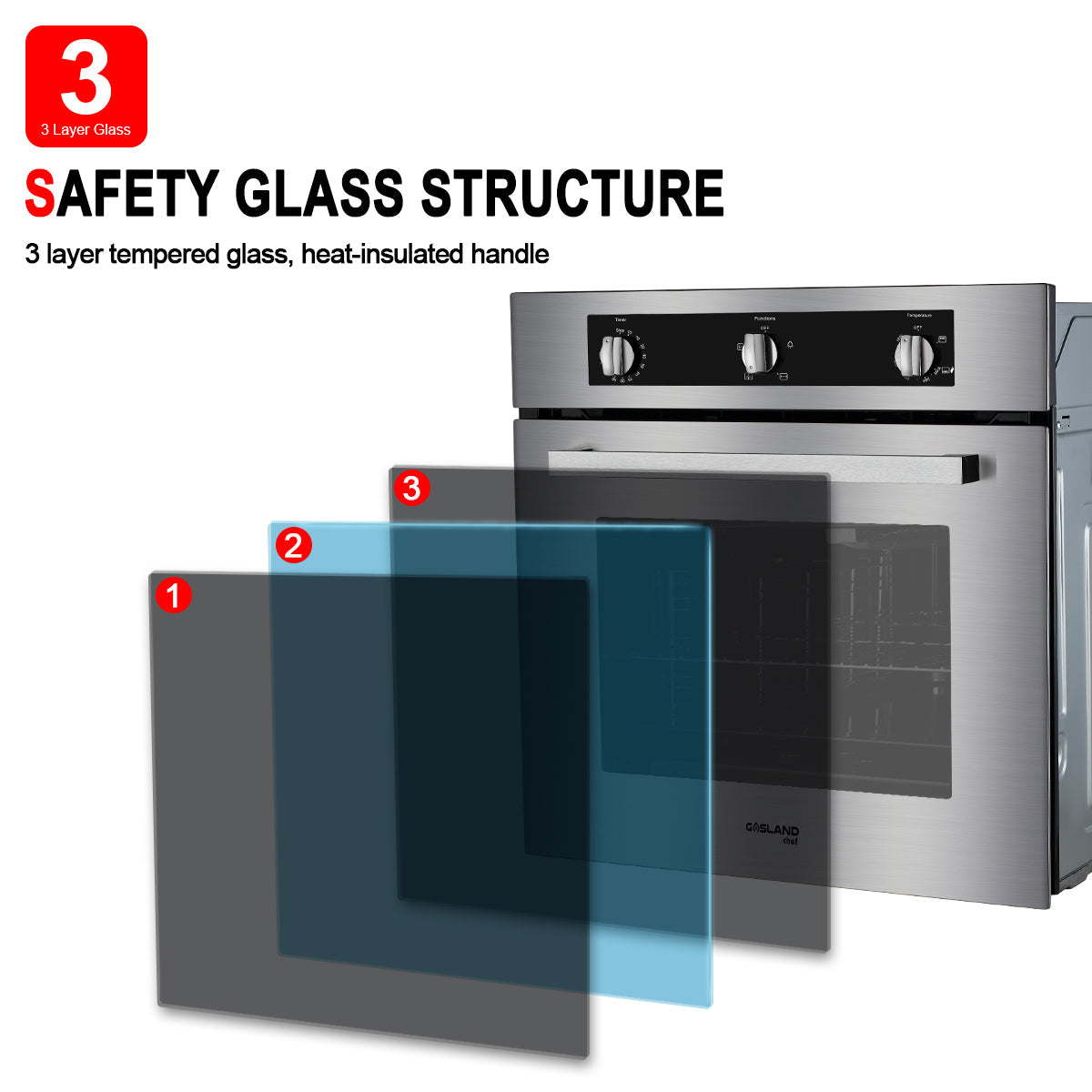 Gasland Chef 24'' Built-In Natural Single Wall Gas Oven