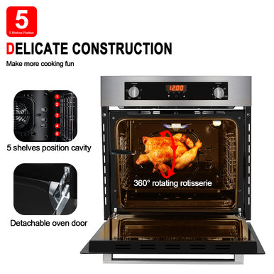 Gasland Chef 24'' Built-In Natural Single Wall Gas Oven