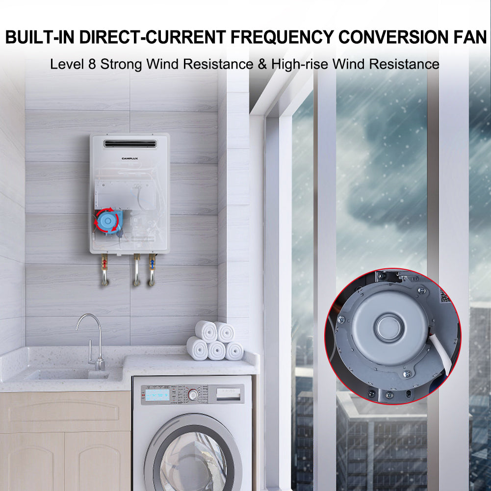 Camplux Natural Gas Tankless Water Heater - 6.86 GPM