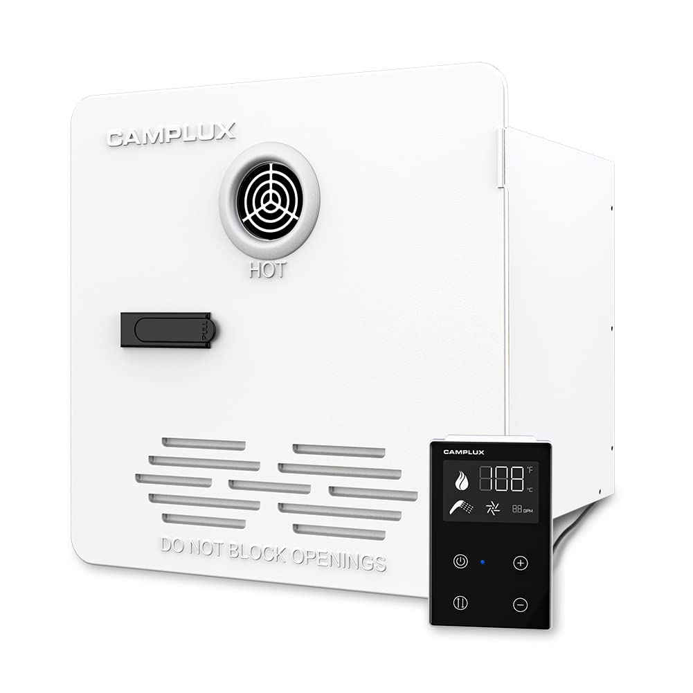 Camplux 2.64 GPM RV Tankless Hot Water Heaters w/ Door & Remote Control