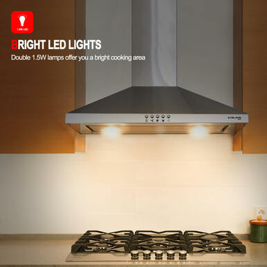 Gasland Chef 30'' Wall Mount Range Hood - Push Button Control